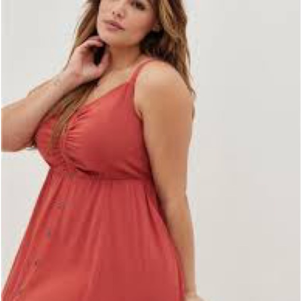 Torrid rust spaghetti strap dress!